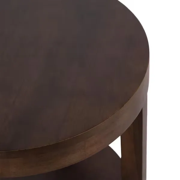 Talcott Brown Round Side Table