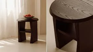 Round Oak Side Table