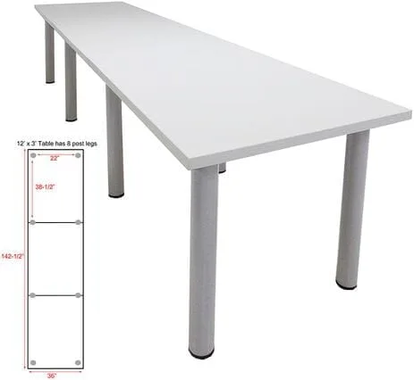 White Rectangular Desk