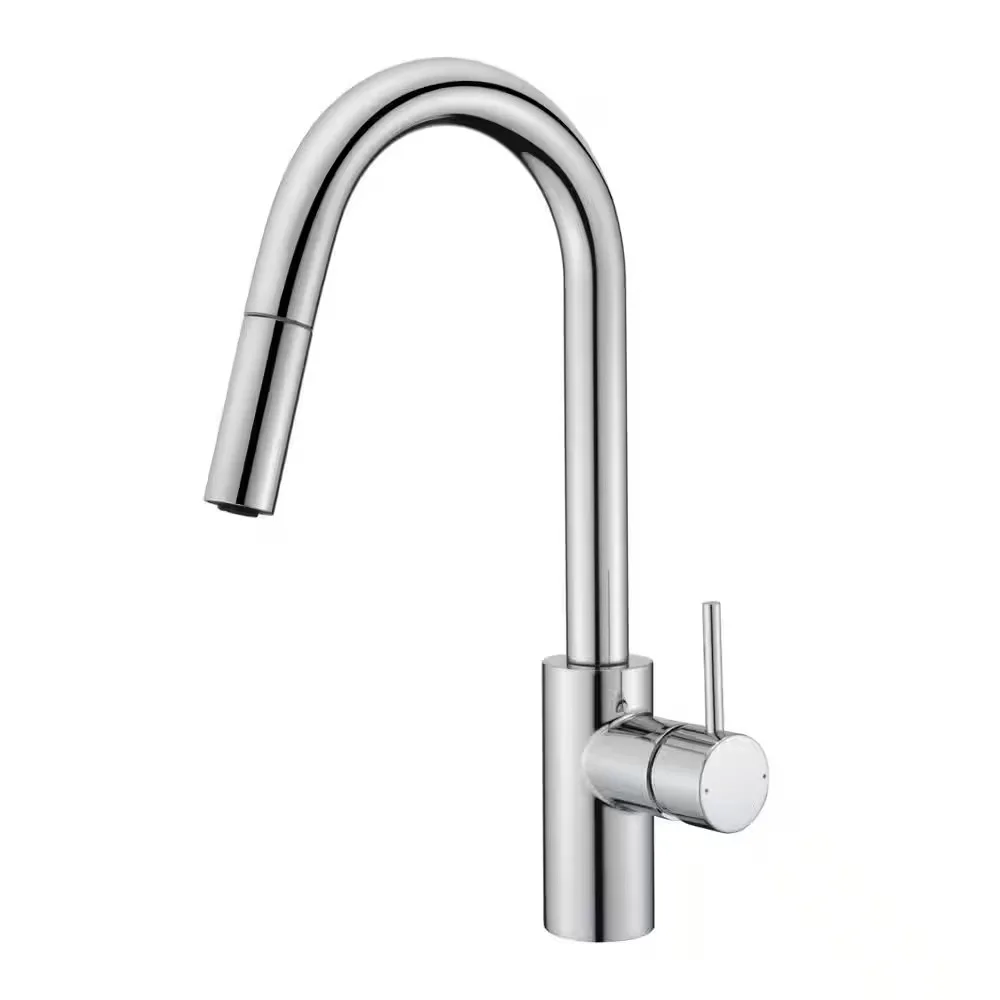 Modern Polished Chrome Gooseneck Faucet