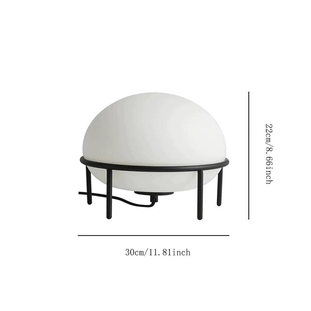 Modern Glass and Metal Table Lamp