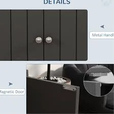 Gray Wood Built In Cabinet