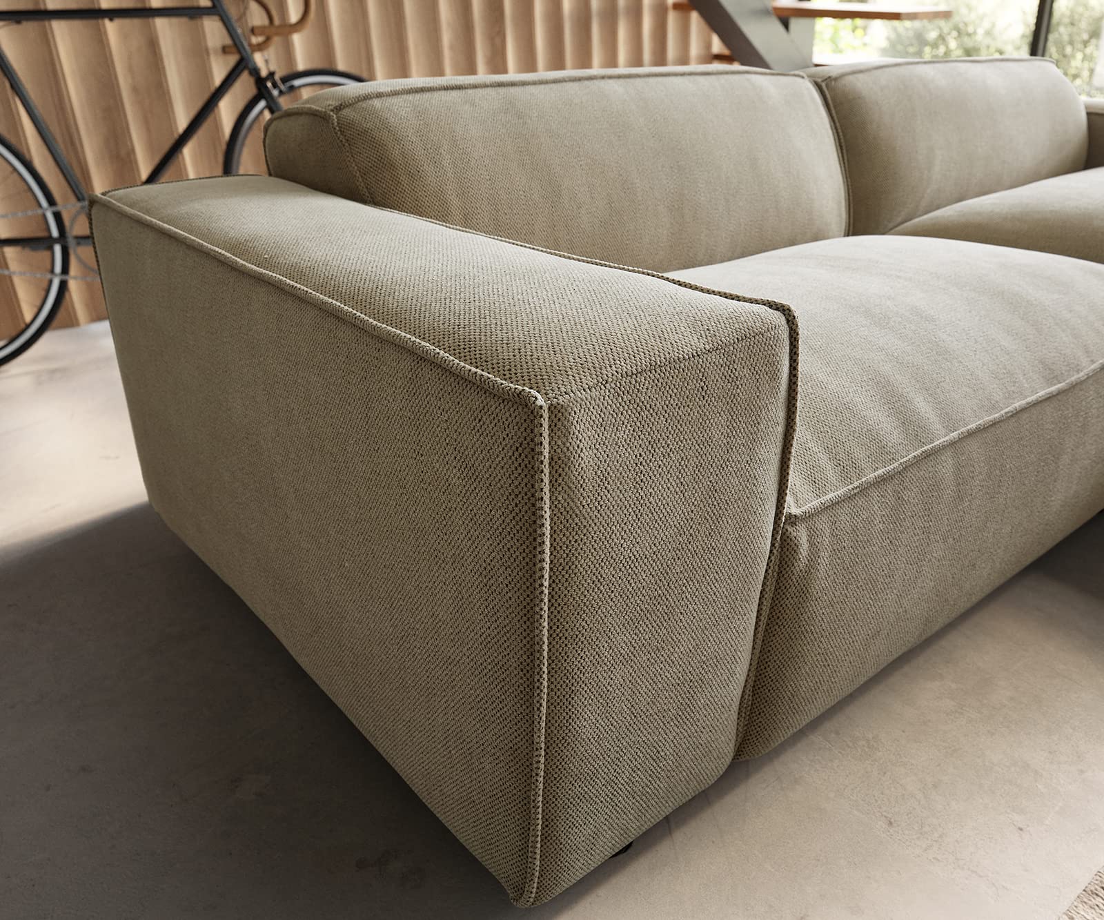 Tenso Beige Textured Modular Sofa