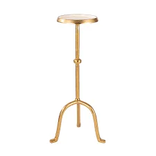 Gold Metal Round Accent Table