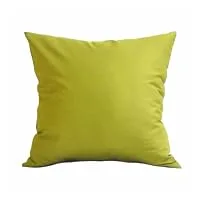 Solid Green Square Throw Pillow