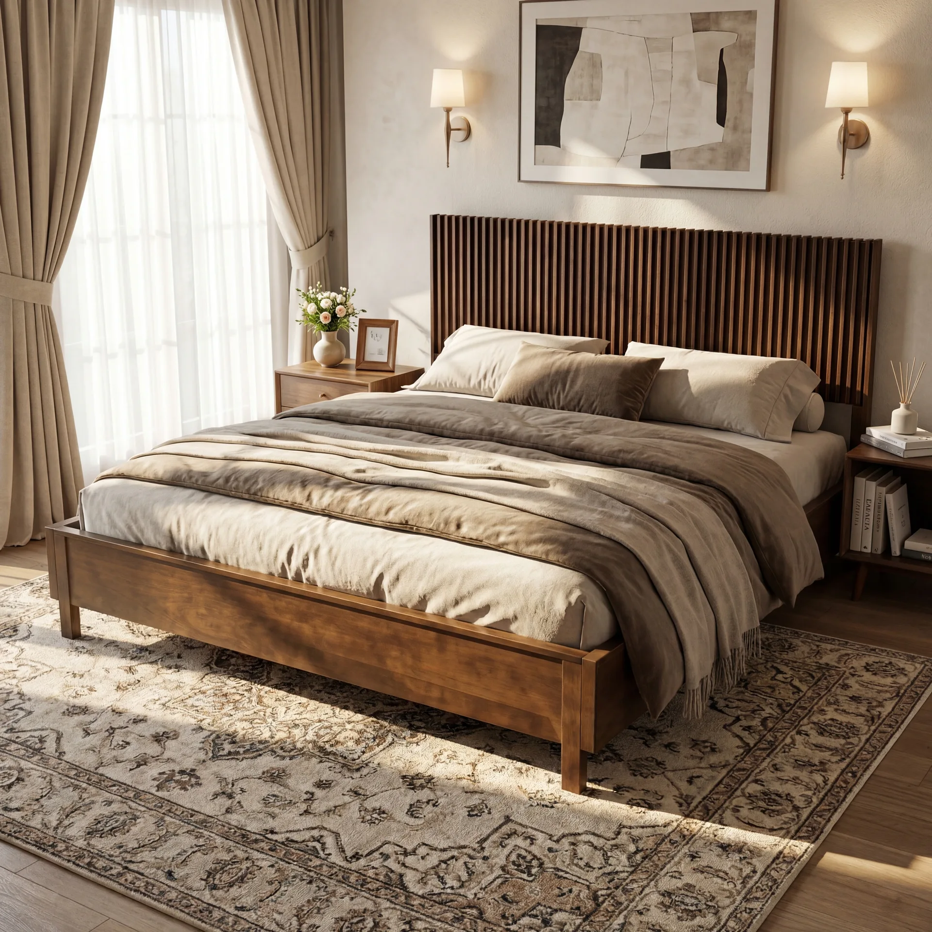 Adelynn Modern Wood Platform Bed