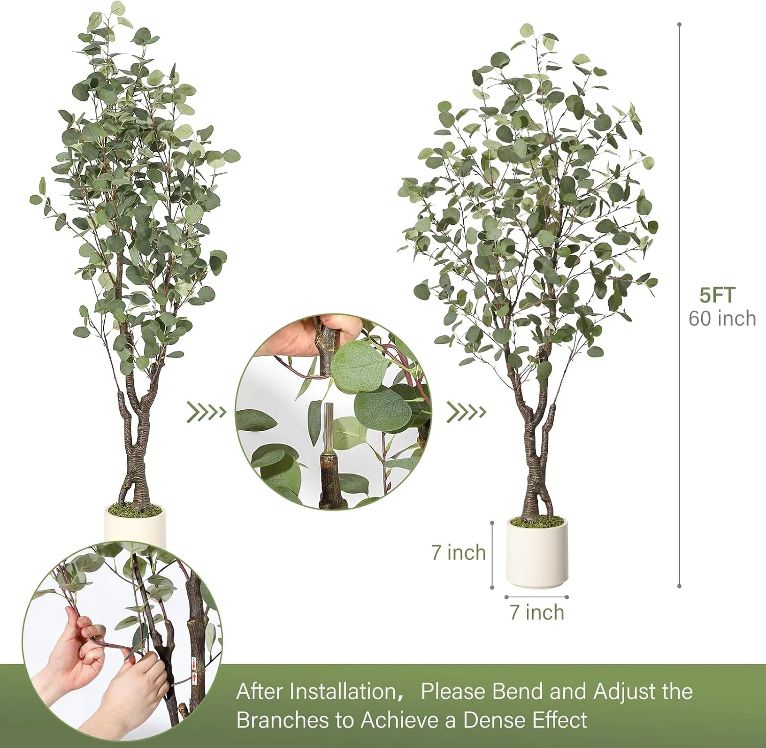 Artificial Eucalyptus Potted Plant