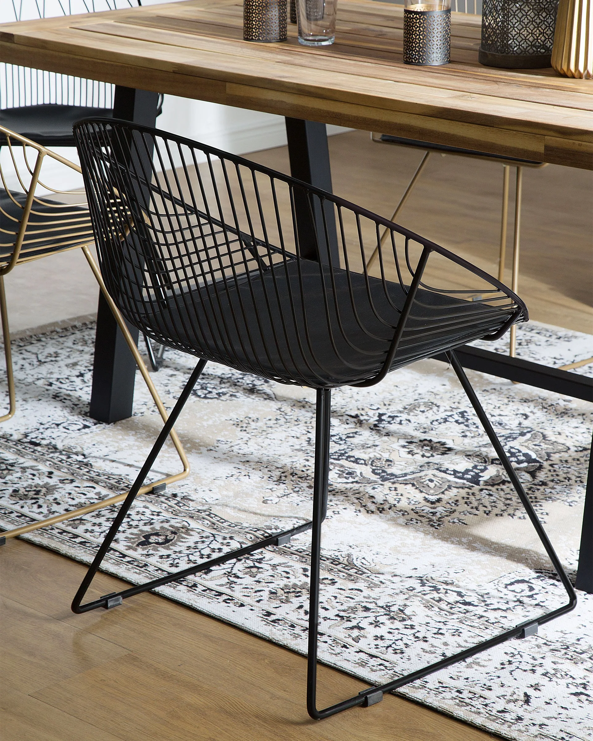 Aurora Black Metal Patio Chair