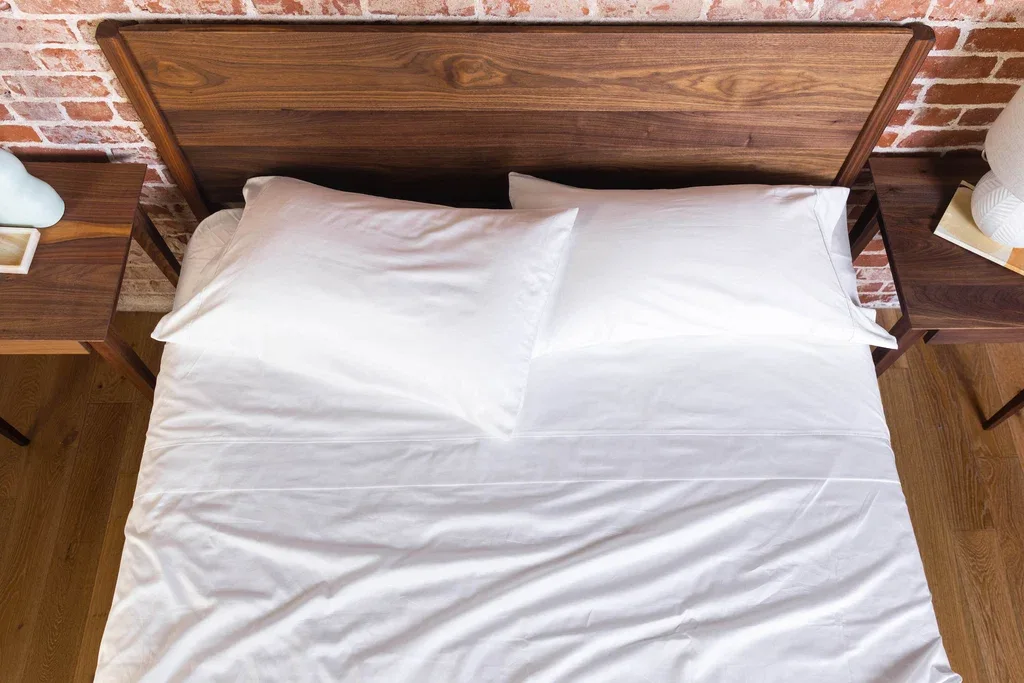 Solid White Cotton Bedding Set