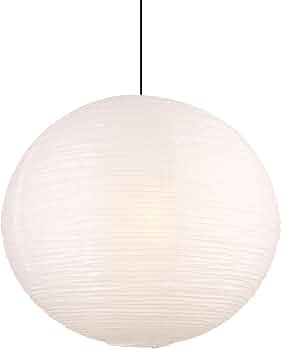 Round White Paper Lantern Pendant Light