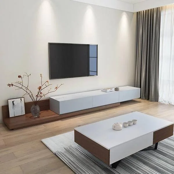 Modern Rectangular Wood Media Console