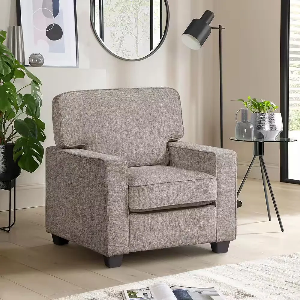 Textured Gray Armchair