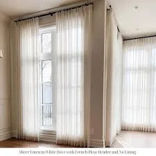 White Linen Sheer Curtains