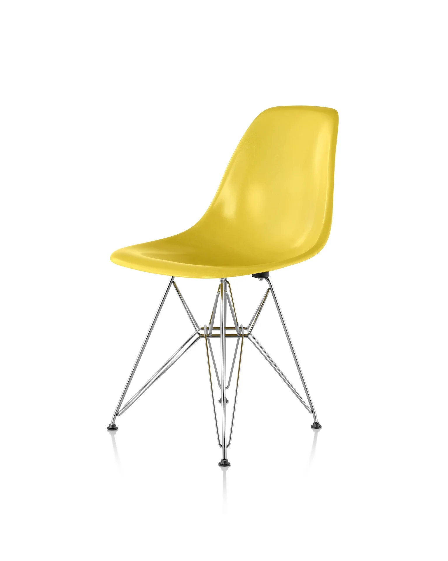 Eames Yellow Molded Shell Dining Chair