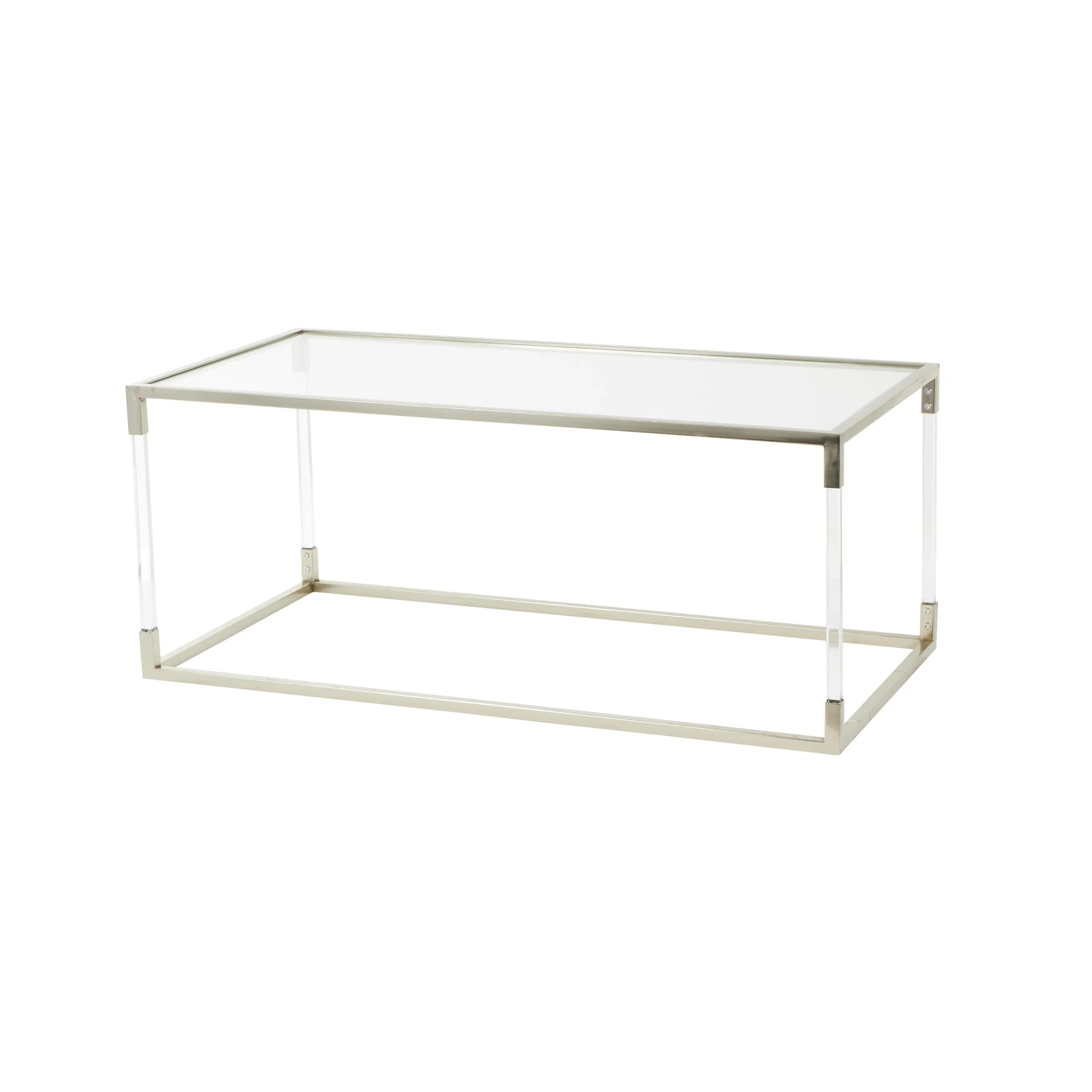 Rectangular Glass and Acrylic Coffee Table
