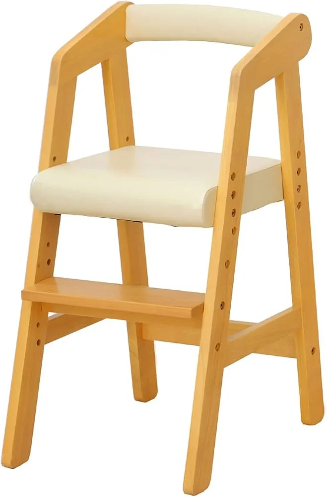 Natural Adjustable Wooden High Chair