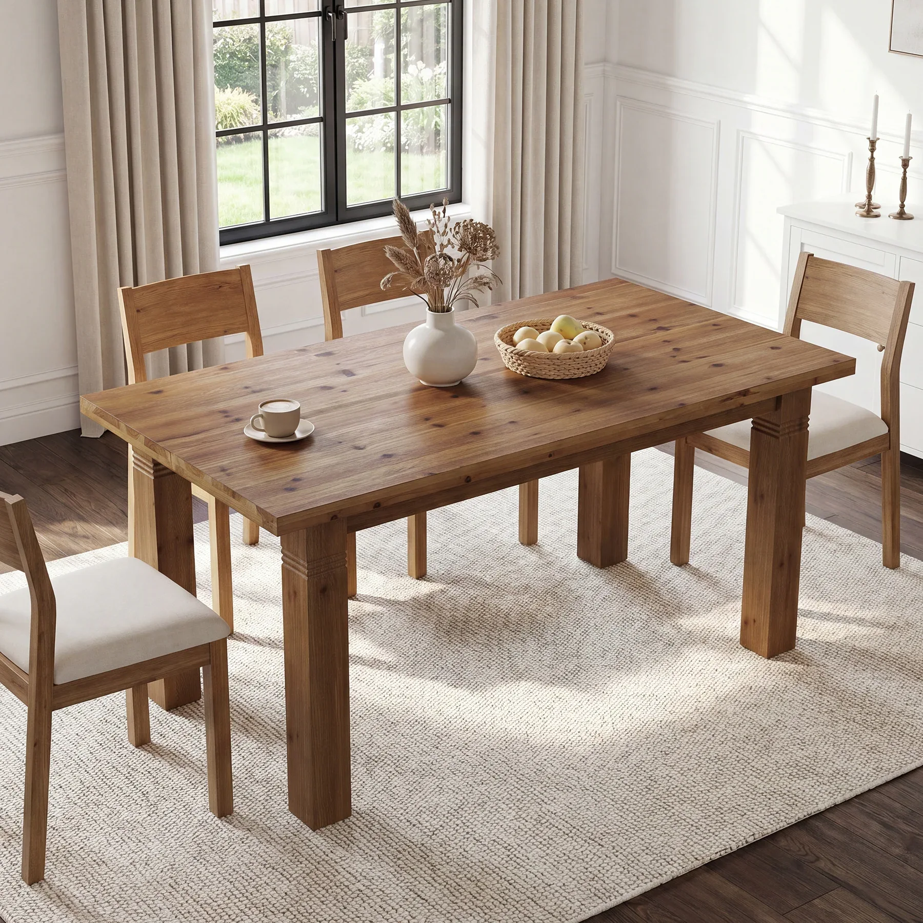 Solid Wood Rectangular Dining Table