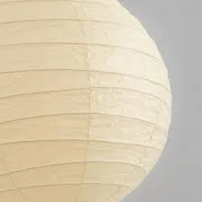 Round Cream Paper Lantern Pendant Light