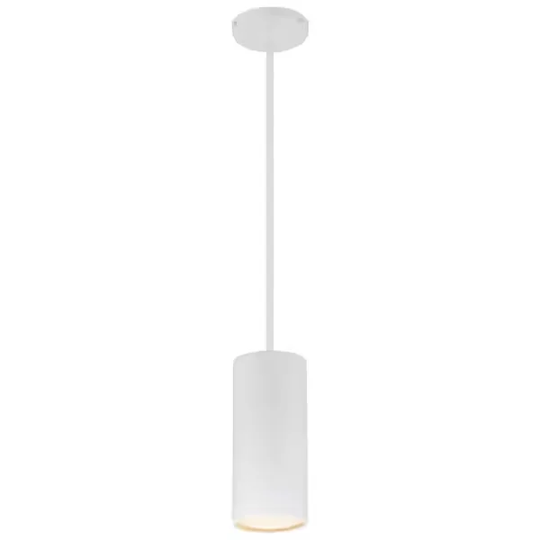 Pilson Matte White Cylindrical Pendant Light