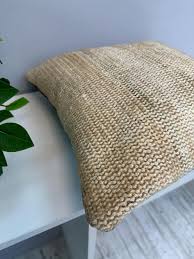 Beige Woven Decorative Pillow