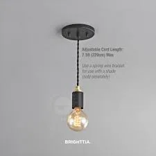 Matte Black Metal Pendant Light