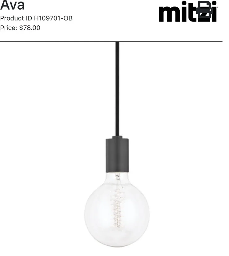 Mitzi Ava Minimalist Bronze Pendant Light