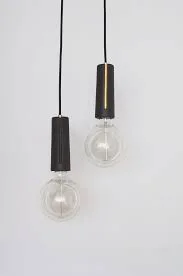 Matte Black Ceramic Pendant Light