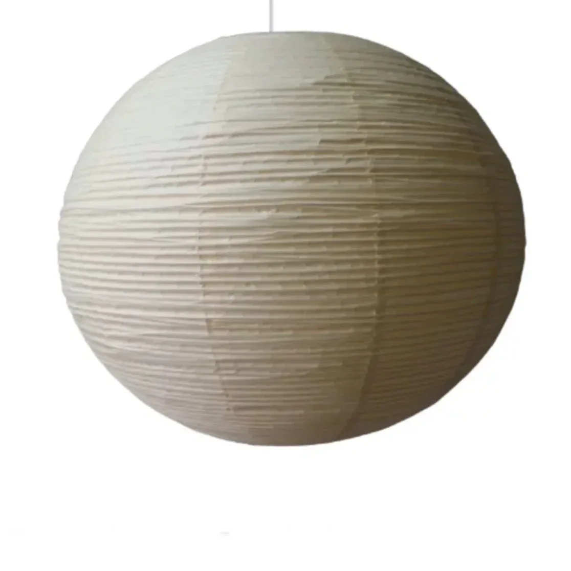Round Ribbed Paper Lantern Pendant Light