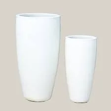 Tapered Cylinder Planter White Tall Tapered Planter