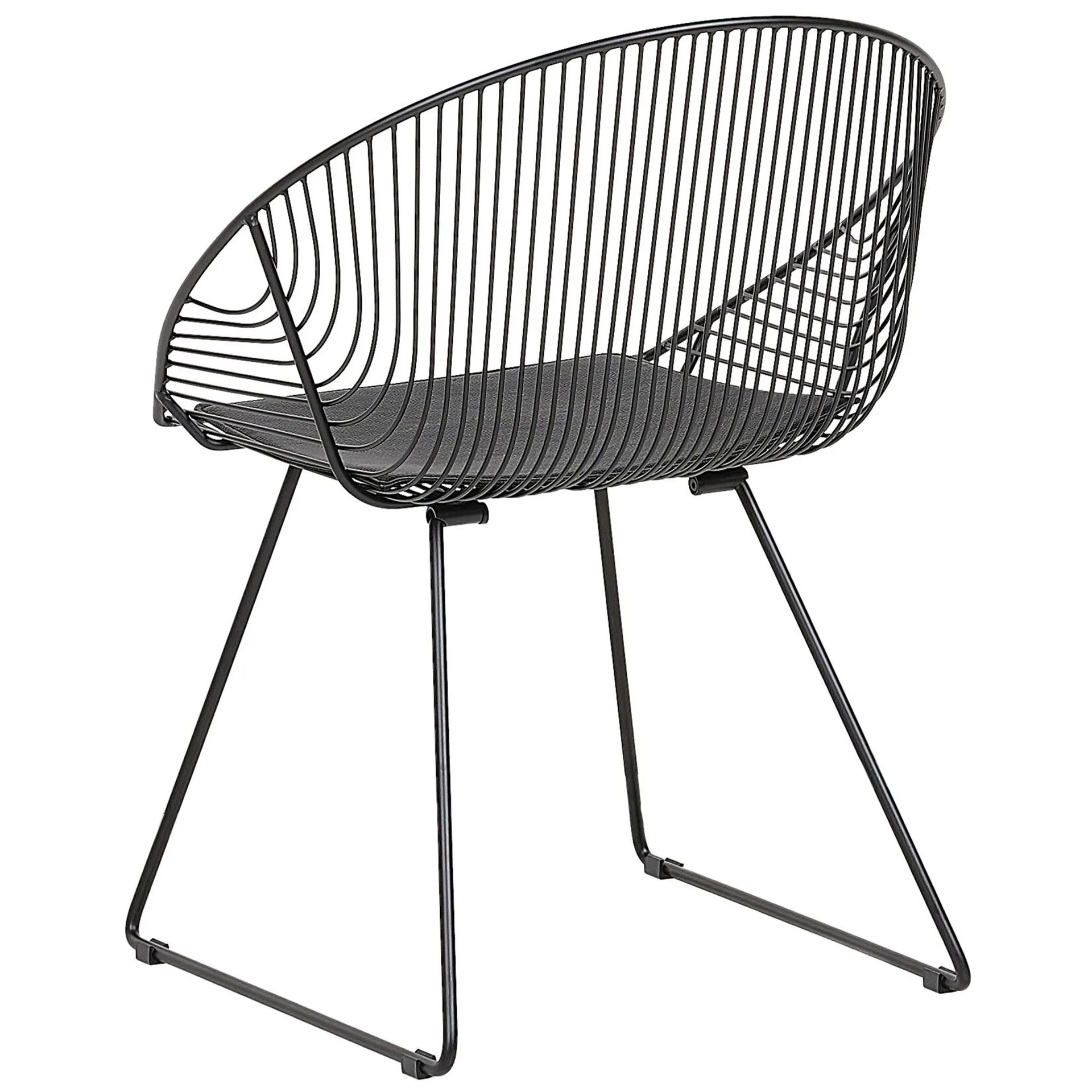 Modern Black Metal Patio Chair