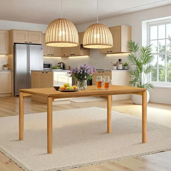 Natural Wooden Dining Table