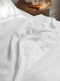 White Linen Bedding Set