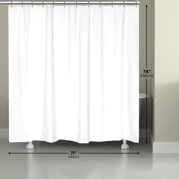 Solid White Shower Curtain