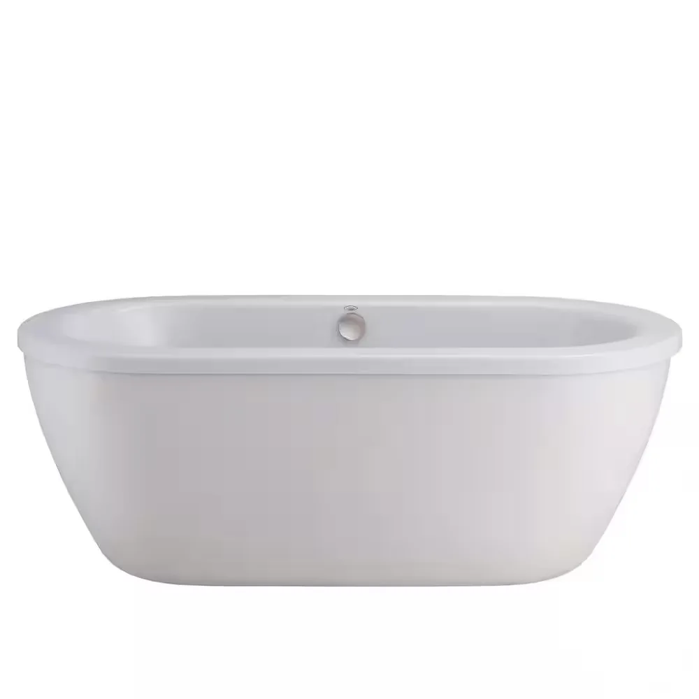 American Standard White Acrylic Oval Freestanding Bathtub