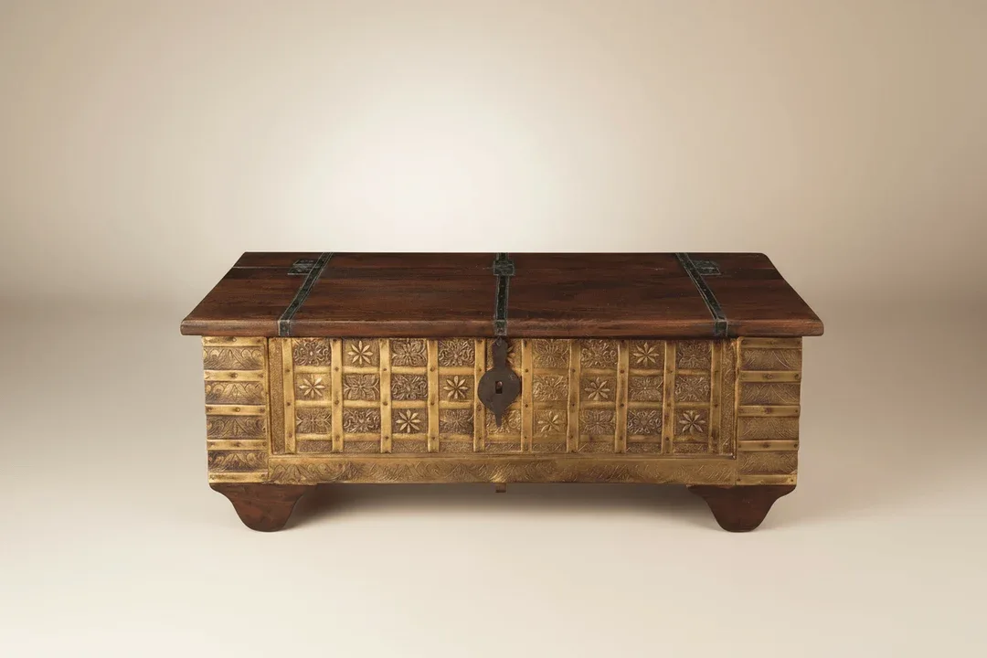 Rustic Wood and Metal Coffee Table