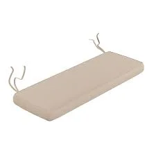 Solid Beige Rectangular Bench Cushion