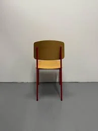 Natural Oak and Red Desk Chair