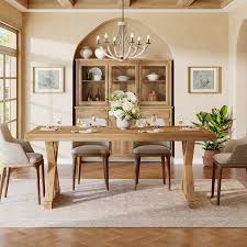 Rectangular Solid Wood Dining Table