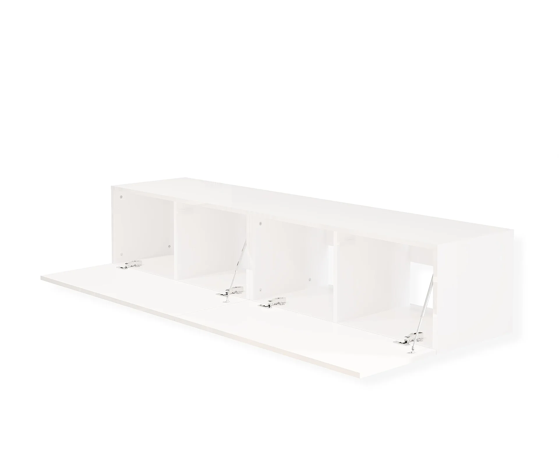 Glossy White Floating Media Console