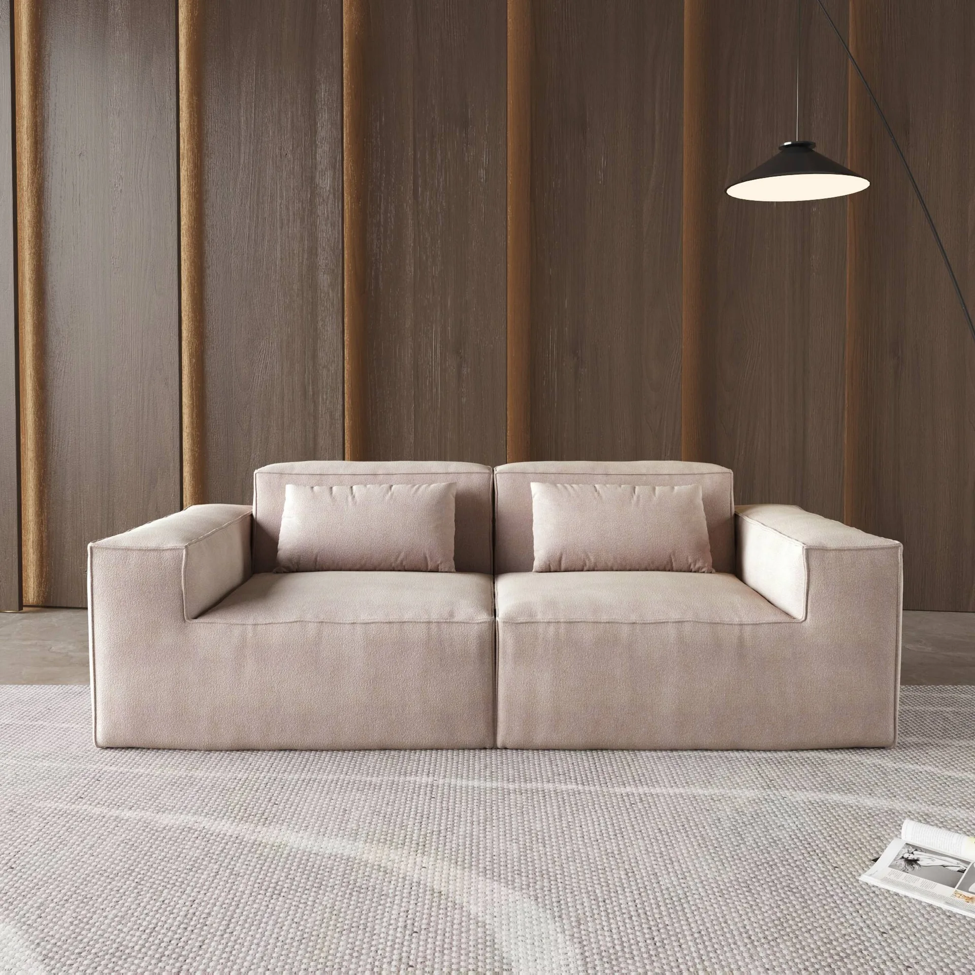 Modern Ribbed Modular Sofa