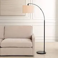 Matte Black Metal Arc Floor Lamp