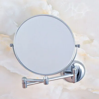 Polished Chrome Round Makeup Mirror