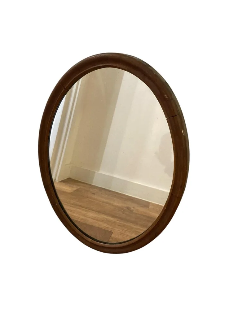 Edwardian Antique Oval Wall Mirror