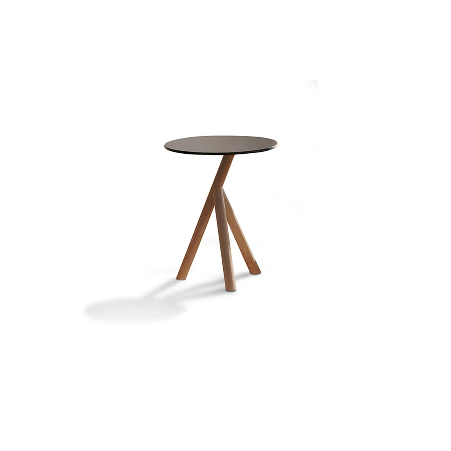 Stork Round Wood Tripod Side Table