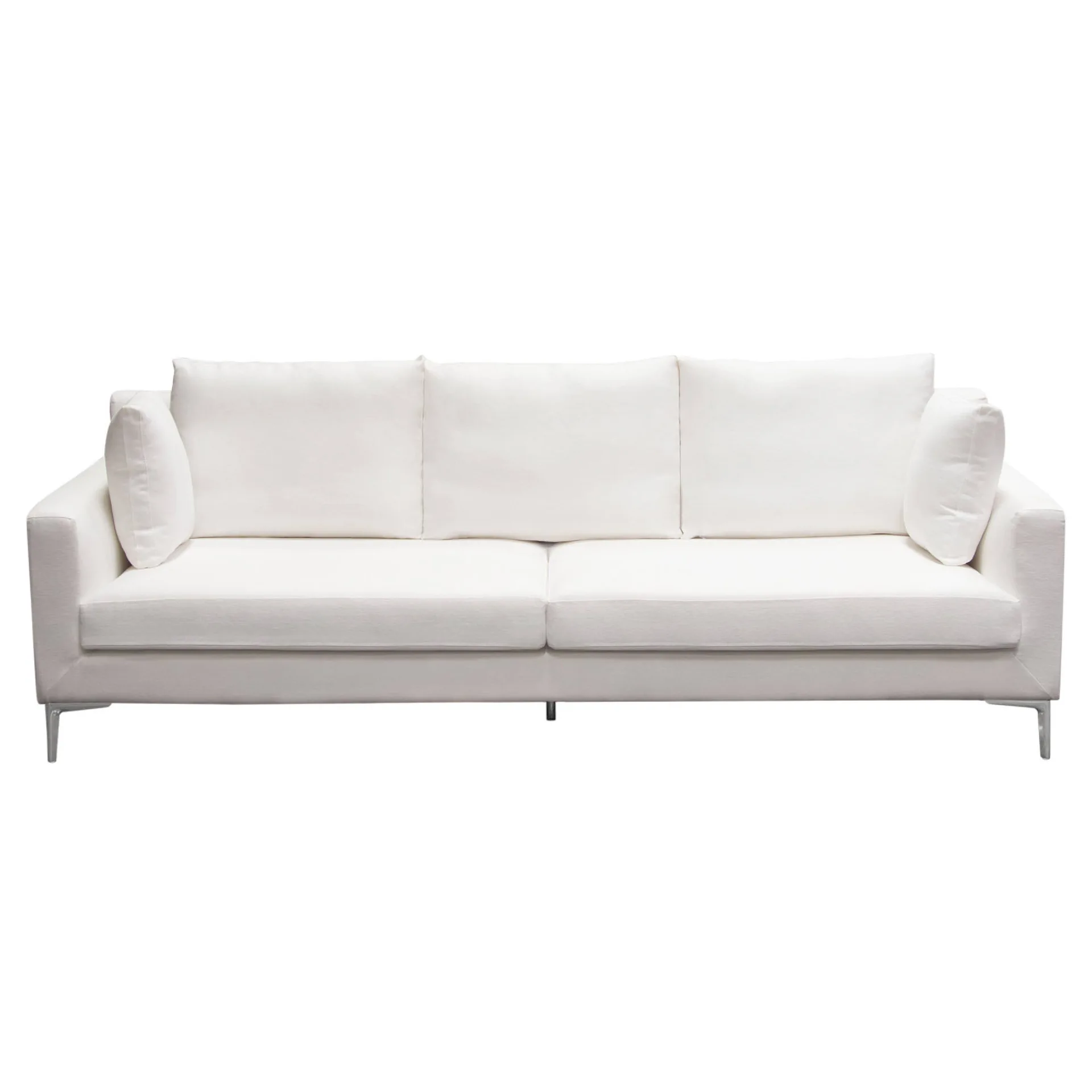 Boa Modern White Linen Sofa
