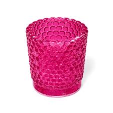 Richland Pink Hobnail Glass Votive Candle Holder
