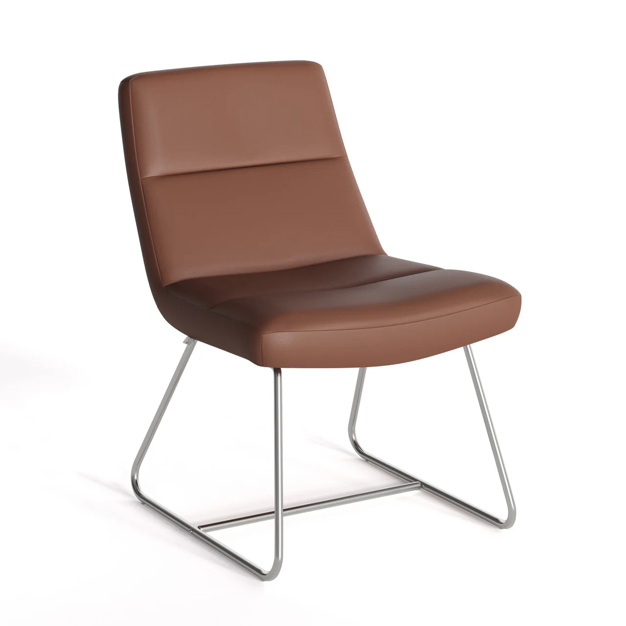 Brown Leather Accent Chair