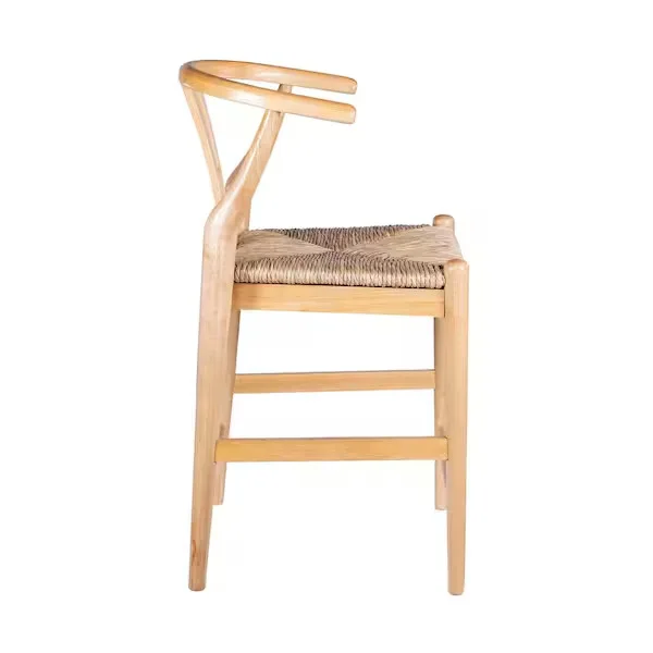 Wishbone Natural Wood Counter Stool
