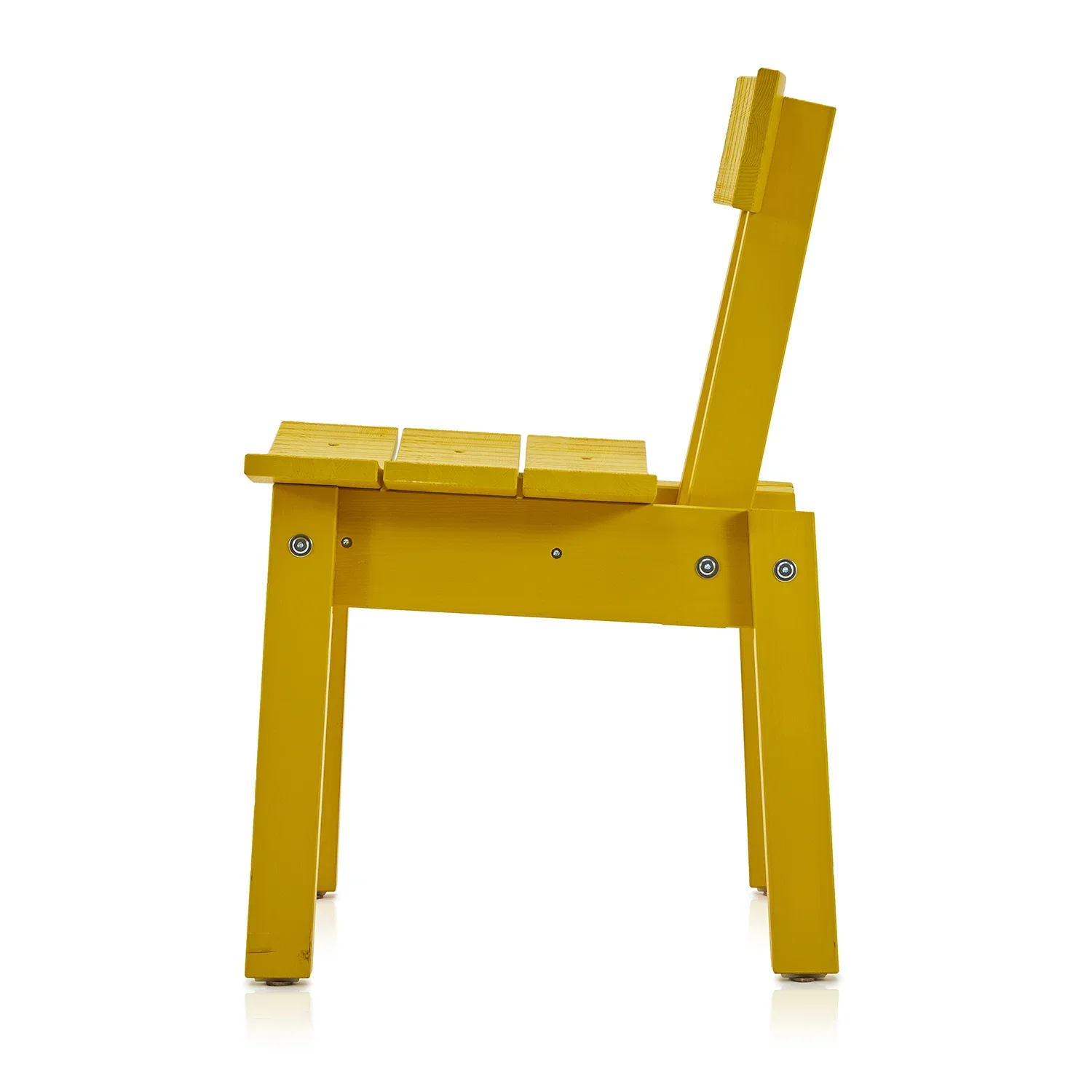 Yellow Painted Wood Dining Chair