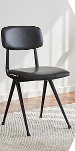 Mid-Century Modern Leather Dining Chair